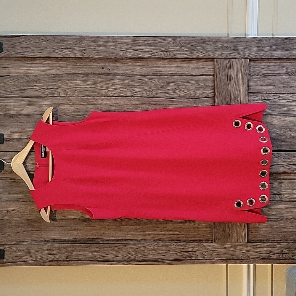 Karl Lagerfeld Bright Red Sleeveless Dress Size 10
